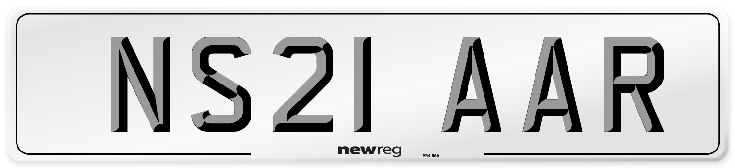 NS21 AAR Number Plate from New Reg